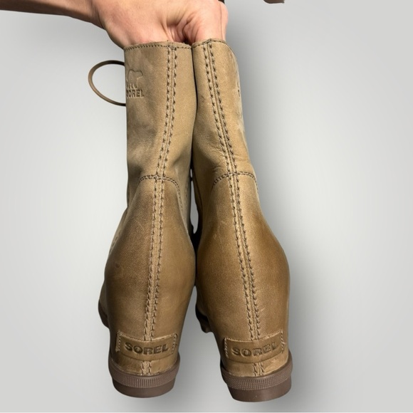 SOREL JOAN OF ARCTIC WEDGE II BOOT SZ 9 Tan - Picture 9 of 15